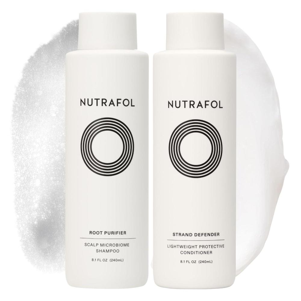 imageNutrafol Shampoo and Conditioner Cleanse and Protect Hair and Scalp Improves Hair Volume Strength and Texture Physicianformulated for Thinning Hair Color Safe  81 Fl Oz Bottle