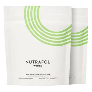 Nutrafol Women’s Hair Growth Supplements, Ages 18-44, Clinically Proven for Visibly Thicker and Stronger Hair in 3-6 Months, Dermatologist Recommended – 2 Month Supply, 2 Refill Pouches
