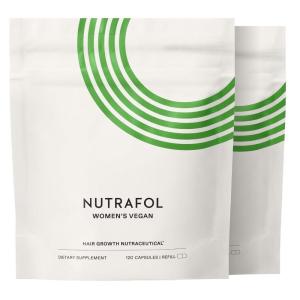 Nutrafol Women’s Hair Growth Supplements, For Women 18-44 Years Old, Clinically Tested for Visibly Thicker, Stronger Hair, 100% Vegan Ingredients, Dermatologist Recommended – 2 Month Supply, 2 Pouches